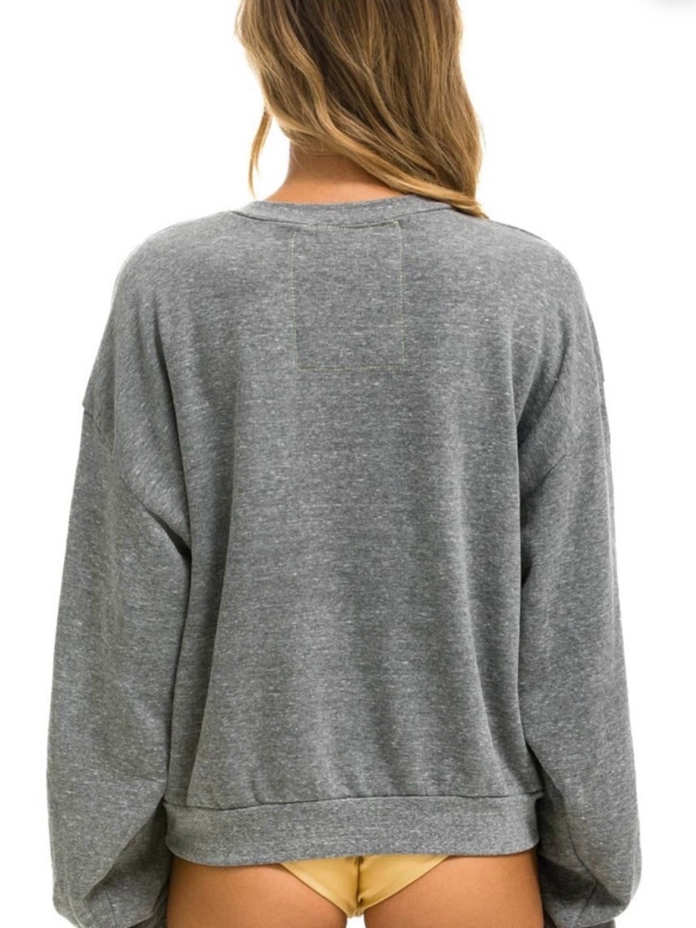 Aviator Nation/Heather Gray/Unisex Sweatshirt/Bolt Heart Crew/NEW! SEALED! - Picture 4 of 14